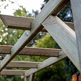 Forest Garden Classic Flat Top Arch Wooden Trellis Side Panels view 6