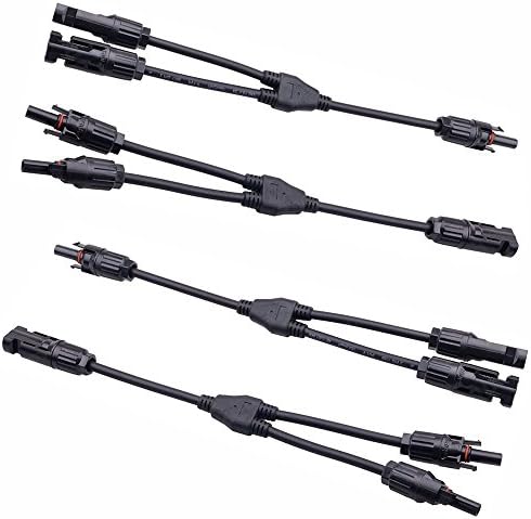 VIKOCELL Y Branch Solar Panel Adaptor Connector MC4 for Home Solar Systems ( 2 Pairs )