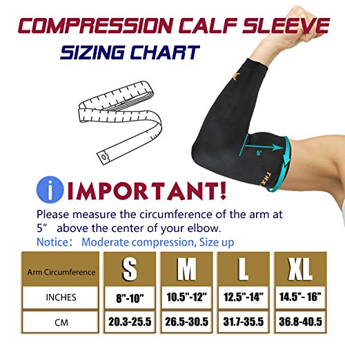Thx4COPPER Elbow Compression Sleeve(1 Pair) - #1 Copper Infused Support -Guaranteed Recovery Copper Elbow Brace-Idea for Workouts, Sports, Golfers, Tennis Elbow, Arthritis, Tendonitis-Medium... - Thumbnail 2