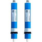SANDMONK 50 GPD RO Membrane Filter Replacement, 11.75" x 1.75" Reverse Osmosis Water Filter Membranes Replacement for Home Drinking Under Sink RO Water Filtration System, 2-Pack