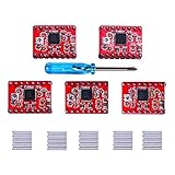 ELEGOO Stepstick Stepper Motor Driver Module A4988 + Heat Sink for 3D Printer Reprap, CNC Machine or Robotics(Pack of 5)
