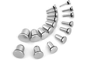TBOSEN 18PCS Surgical Stainless Steel Stretching Kit Plugs Expander Single Flat Top Body Piercing Jewelry Set 14G-00G