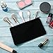 Canvas Makeup Bags Canvas Zipper Pouch Bags Pencil Case Blank DIY Craft Bags Cosmetic Pouch for Travel DIY Craft School (Black, 14 Pieces)