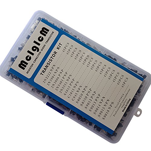 MCIGICM 675-Piece 15 Values 2N2222-S9018 NPN PNP Power General Purpose Transistors Assortment Kit