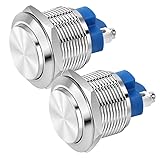 Gebildet 2pcs 22mm Momentary Push Button