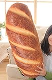 Skyseen 3D Simulation Butter Bread Pillow Soft Lumbar Back Cushion Plush Stuffed Toy for Home Decor 31.5''