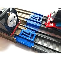 TrainLab Trackmaster (2014-cur) to Trackmaster (2009) Train Track Adapter 2pc (Blue)
