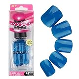Elite99 Color False Nails Tips Press On Manicure Fashion Design Short Length No Need Glue Blue