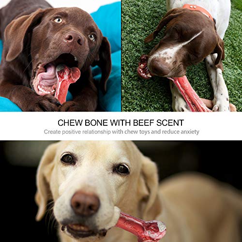 GLANDU Dog Chew Toys for Aggressive Chewers, Durable Dog Toys, Indestructible Dog Bones for Medium Large Breed Dogs Pets