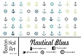 Nautical Blues Waterslide Nail Decals - 50pc