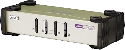 ATEN CS84U 4 Port PS2 USB KVM Switch with 4x Custom Cables Metal