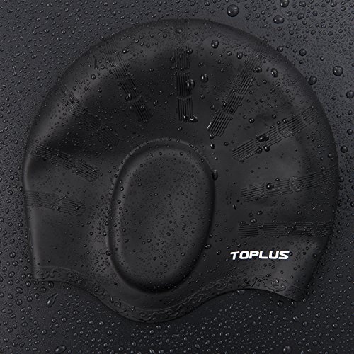 image for Toplu Swim Cap, Lightweight Silicone Solid Swimming Caps with 5D Ergon