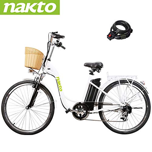 nakto 26" Electric Bike 6 Speed Electric Bikes for Adults 250W High Speed Ebike City Electric Bicycl nakto 26" Electric Bike 6 Speed Electric Bikes for Adults 250W High Speed Ebike City Electric Bicycl