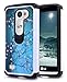 LG Leon Case, LG Sunset Case, LG Tribute 2 Case, LG Power Case, LG Destiny Case, NageBee - Heavy Duty Defender Dual Layer Protector Hybrid Case (Hybrid Plum Blossom)