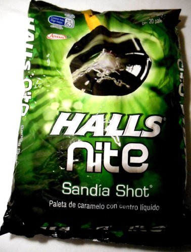 Halls nite paleta sandia shot adams 20pz x 15g (7506105613822)