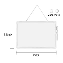 Double Sided Small Dry Erase Board, 11" x 7" Mini