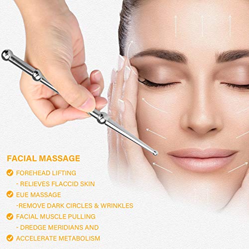 SOKISS Acupuncture Pen, Stainless Steel Deep Tissue Massage Tool-Manual Acupuncture Pen-Trigger Point Massage Pain… - Image 3