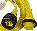 Conntek 17105-025RE Marine Shore Power 30 Amp Cordset with Light Indicator (Yellow, 25-Feet)
