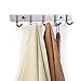 HOMEIDEAS Coat Hook Rack Wall Mounted 13-Inch Brushed Nickel SUS304 Stainless Steel Bath Towel Hook Coat Rail 5 Hooks