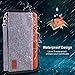 Family Passport Holder RFID-Blocking Travel Wallet Ticket Holder Document Organizer with Zipper for Women & Men, Fits 5 Passports (Large, Grey)