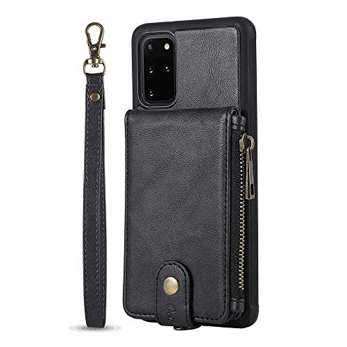 Leather Cover Compatible with iPhone X, black Wallet Case for
