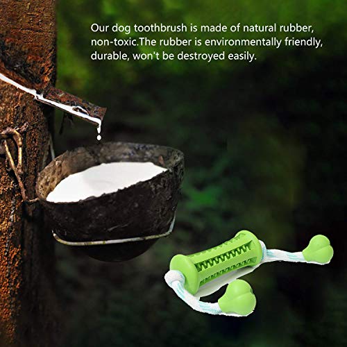 Dog Toothbrush Toy Puppy Dental Care Brushing Stick Dog Chew Tooth Cleaner Effective Doggy Teeth Cleaning Massager Natural Rubber Bite Resistant Chew Toys for Dogs Pets Oral Care (Dog Floss 01#)