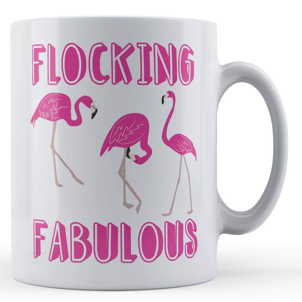 Father Fox - Animal Pun, Flamingo, Pink Flocking Fabulous - Funny Gift Mug, Ceramic, 11fl.oz.