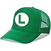 Mesh Baseball Cap Snapback Little Kids Ages 3-6 Boys Girls Super Luigi Bros Mario Princess Peach Cartoon Hat Cute