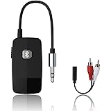 Golvery Bluetooth Receiver (Advanced Bluetooth 4.1, A2DP) - Portable Wireless Audio Adapter with 3.5 mm Jack - Enjoy HiFi Music for Home Audio Streaming or Car Kits Stereo System (Black)