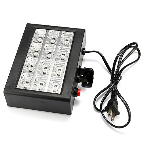 DJ Party Lights, SOLMORE 15W 12 LED Strobe RGB Stage Disco Lights Auto Sound Activated DJ Lights Adjustable Flash Speed Control for Party Wedding Show Birthday Parties AC 90-240V - Thumbnail 6