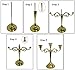 Happy Lifestyles Classic Beautiful Metal Candle Stick Candle Holder 3 Stands Golden