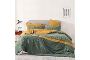 Ventidora 3 Piece Duvet Cover Set King Size,100% Organic Washed Cotton with Linen Feel Like Textured, Luxury Soft and Breatheable Bedding Set with Zipper Closure(1 Duvet Cover + 2 Pillowcases)