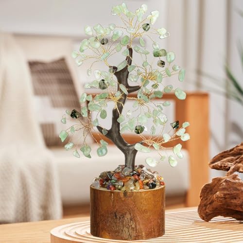 Arbre en Cristal Vert, Naturelle Arbre, Arbre de Vie, Pierres Thérapeutiques Cristal Arbre, Feng Shui Tree, Représente l'introspection, La Prospérité, Le Calme et l'équilibre, Home Decor