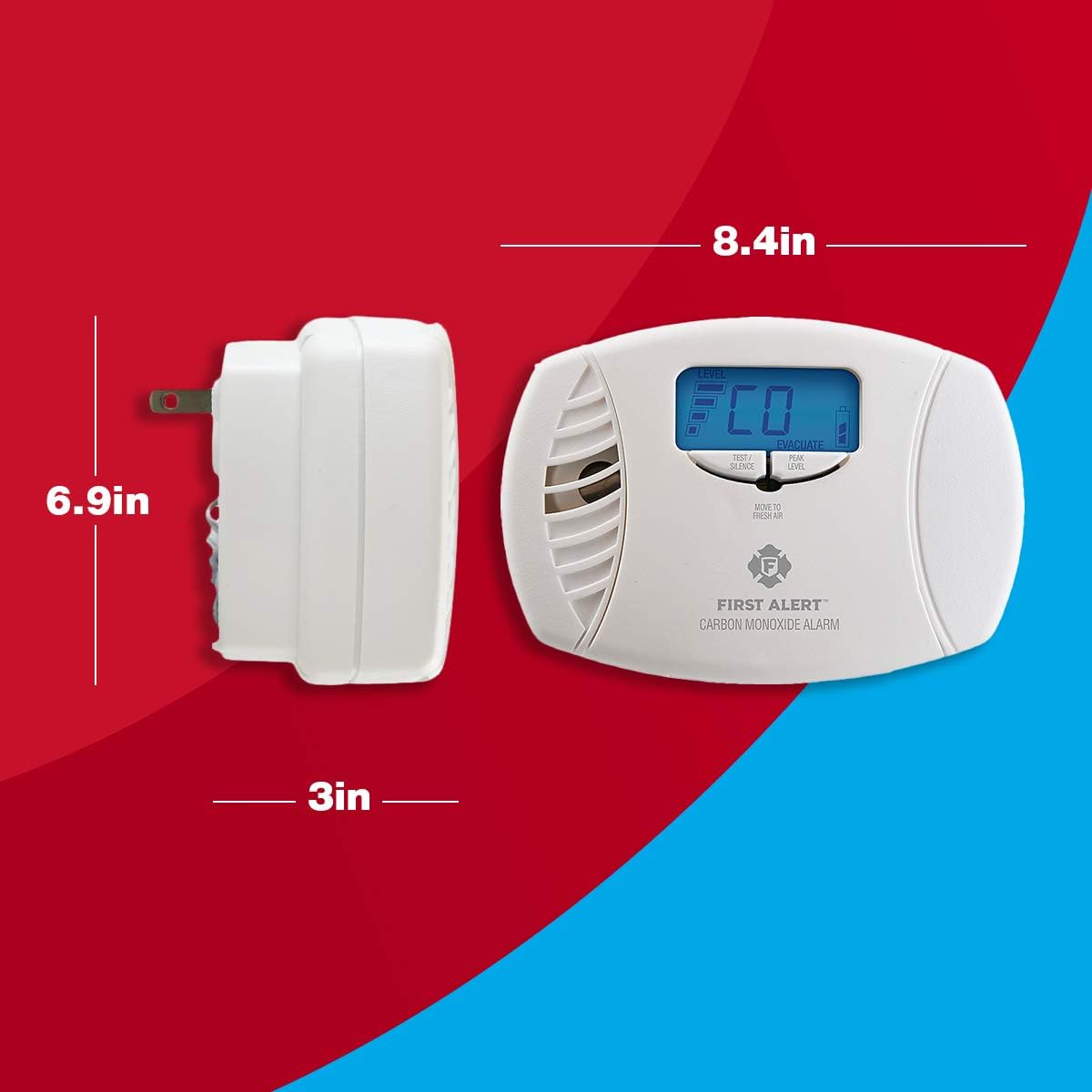 First Alert CO615 Dual-Power Plug-In Carbon Monoxide Detector with Battery Backup and Digital Display - Carbon Monoxide Detectors - 