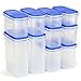 Duramont Food Storage Container 10-Piece Set - Airtight Dry Food Container w/Innovative Dual Utility Interchangeable Lids, Freezer Safe