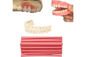 HEALTHYARE Denture Material Kit for Repair Missing Teeth or DIY Full Denture Fake Teeth (Gum Material and Resin Teeth)