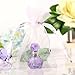 H&D Lavender Vintage Crystal Empty Decor Mini Refillable Perfume Bottle