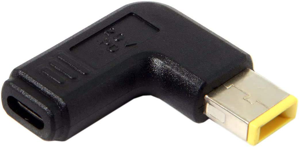 helpers lab USB Type C USB-C to Yellow Square Connector Adapter PD Emulator Trigger 90 Degree Angled for Lenovo ThinkPad X1 Yoga