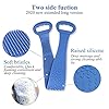Silicone Back Scrubber for Shower (2 pcs, Blue and Green), Extended Dual Sided Bath Body Brush, 80 cm / 31.5 inches…