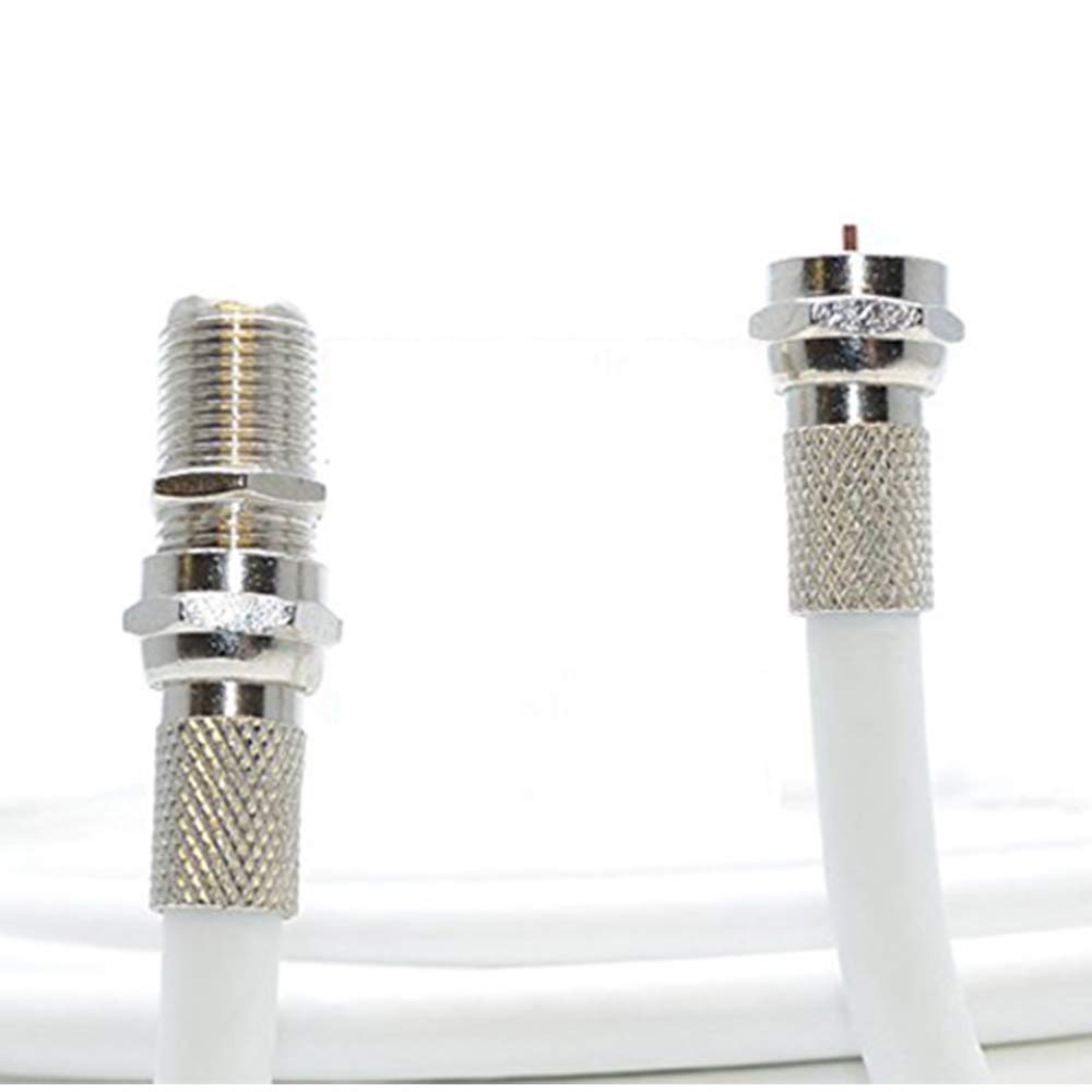 2M White Coax Cable For Virgin Media, Sky TV, Broadband Extension and Tivo & Superhub (2M, WHITE)