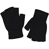 UTTPLL Fingerless Gloves for Women Men - Winter Warm Touchscreen Knitted Mittens Cozy Warm Stretchy Half Finger Gloves