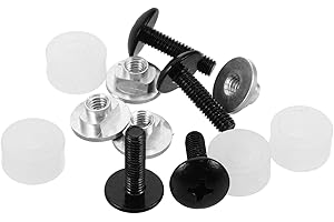 Ciieeo Hockey Helmet Visor Screw Kit M4 Nuts Washers Spacer Rings Ice Hockey Visor Replacement Bolts for