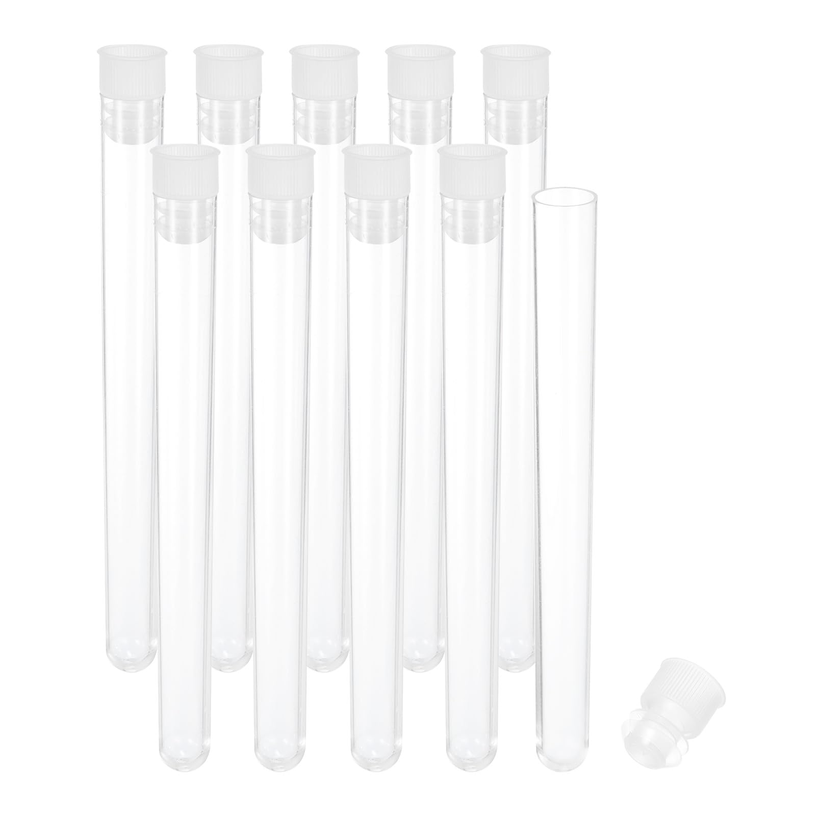 PATIKIL 0.6x6" Plastic Sewing Needle Storage Holder, 10 Pcs Portable Embroidery Needle Pin Toothpick Storage Tubes Case for Craft Knitting, White