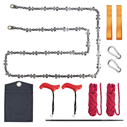 BLIKA Upgrade 53 Inch High Reach Tree Limb Hand Rope Saw, 68 Sharp