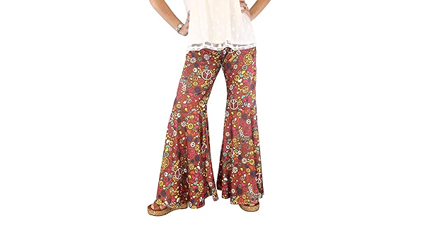 Hippie Bell Bottom Flared Costume Pants 