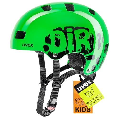 uvex Kid 3 - robuster Fahrradhelm für Kinder- individuelle Größenanpassung - optimierte Belüftung - Dirtbike Green - 51-55 cm