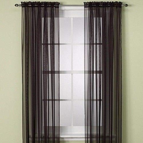 Amazon Com Sapphire Home 2 Panels Window Sheer Curtains 54 X 84