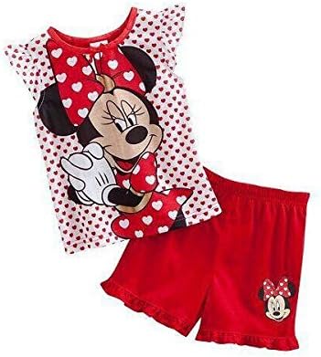 Amazon 1 パジャマ半袖 短パン ミニーマウス 90cm 130cm 春夏 薄手綿100 パジャマ 通販