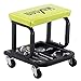 WAHSON OFFICE CHAIRS Mechanic Roller Seat for Garage with Three Divisions Tool Tray Yellow Pneumatic Tire Repair Stool Creeper Chair
