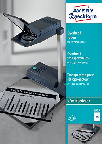 Avery Zweckform 3555 Copier Transparencies Clear Pack of 100